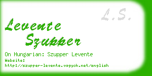 levente szupper business card